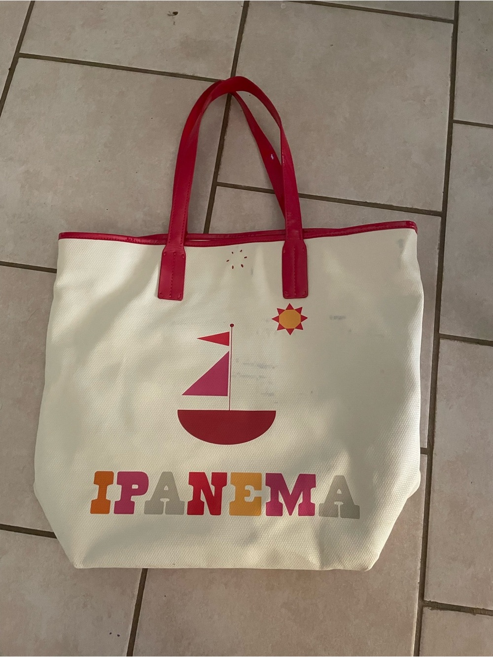 Jonathan Adler IPANEMA Cream Tote Bag